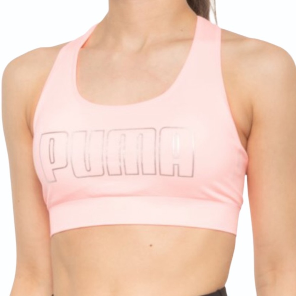 NWT PUMA Natural Seamless Graphic Logo Sports Bra - Picture 1 of 7